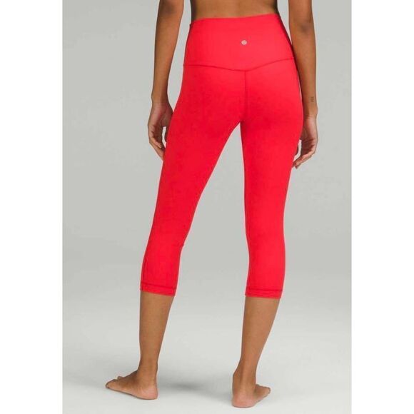 LULULEMON ATHLETICA Align High-Rise Crop 21' in Love Red Size 12 - Picture 1 of 4